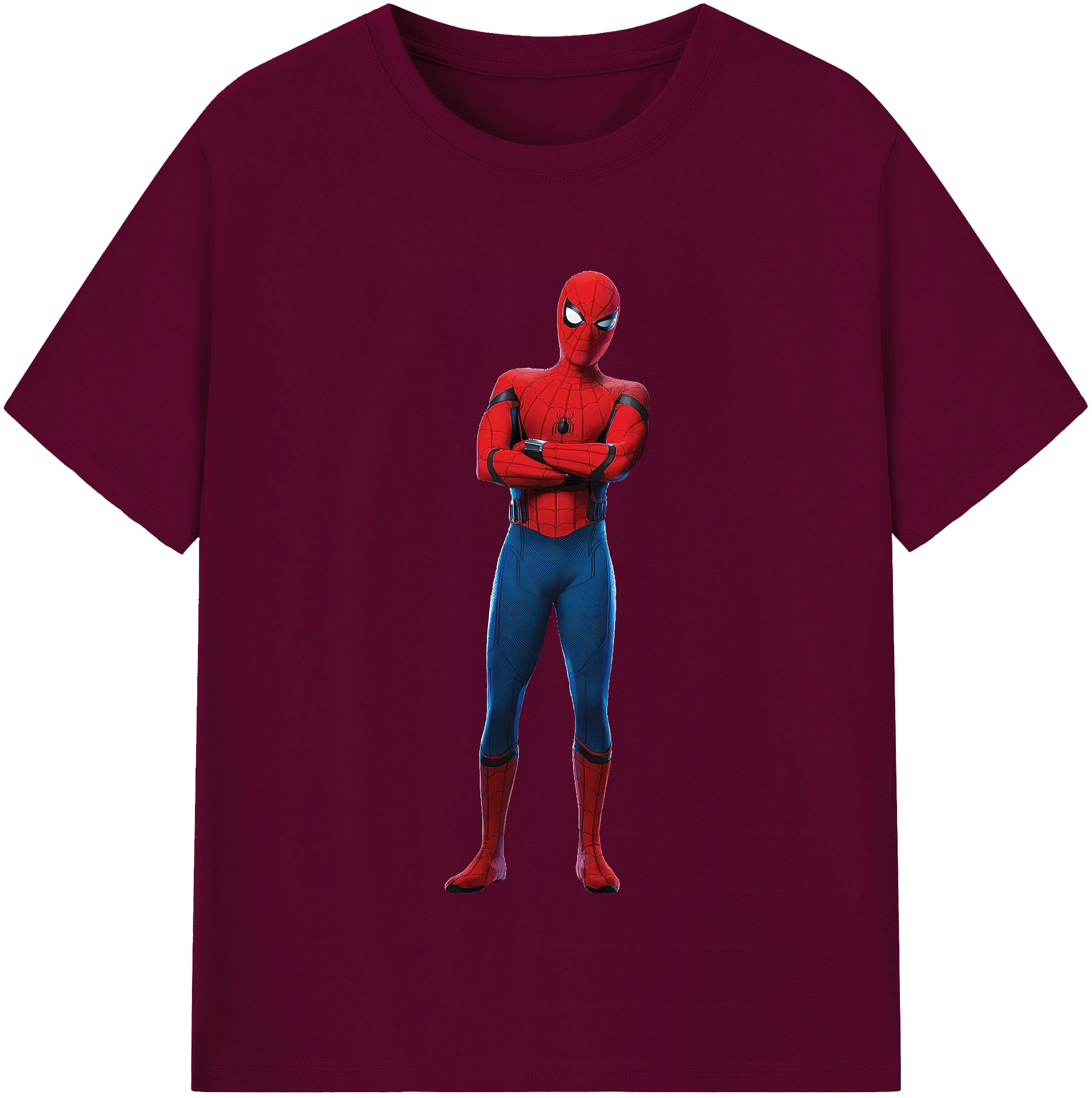 （画像用） Spider Man スパイダーマン レディースカジュアルプリントTシャツ（綿100％）